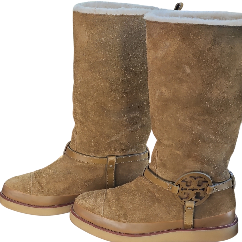 Tory Burch Brown Suede Winter Boots
